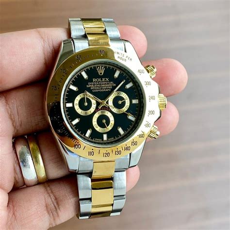 rolex silver and gold mens watch|rolex silver watch price.